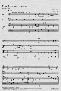 Messe basse von Gabriel Fauré (Download) 