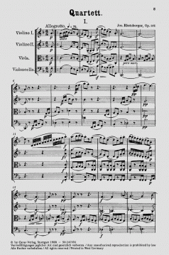 Rheinberger: Streichquartett Nr. 2 [2 Fassungen] 