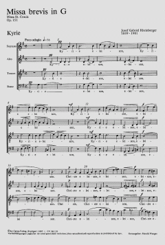 Missa St. Crucis in G-Dur op. 151 von Josef Gabriel Rheinberger (Download) 