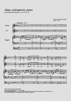 Ave maris stella op. 171 no. 4a von Joseph Gabriel Rheinberger 