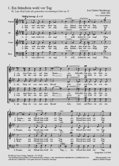 Weltliche Musik für gemischten Chor a cappella (Joseph Gabriel Rheinberger) 