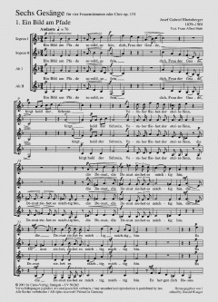Weltliche Musik für Frauenchor a cappella (Joseph Gabriel Rheinberger) 