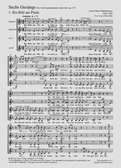 Weltliche Musik für Frauenchor a cappella (Joseph Gabriel Rheinberger) 