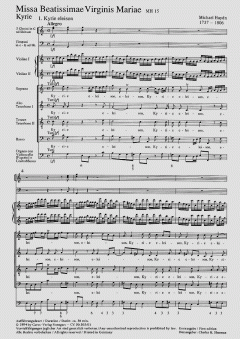Missa Beatissimae Virginis Mariae MH 15 von Michael Haydn (Download) 
