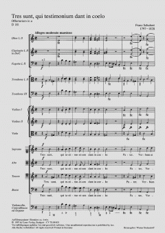 Tres sunt, qui testimonium dant in coelo D181 (Franz Schubert) 