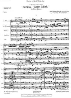Sonata, 'Saint Mark' von Tomaso Giovanni Albinoni 