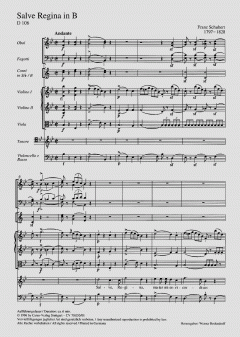 Salve Regina in B-Dur D106 von Franz Schubert 