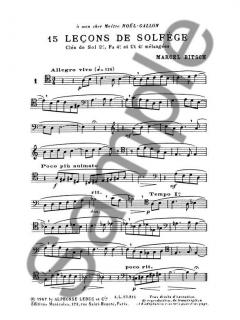 15 Lecons de Solfège à 3 Cles Melangees Version b von Marcel Bitsch 