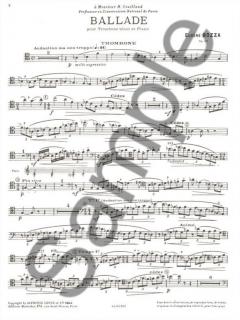 Ballade von Eugene Bozza für Tenorposaune und Klavier im Alle Noten Shop kaufen