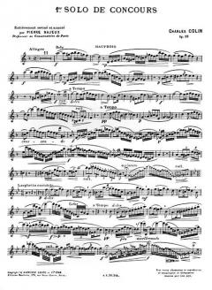 Celebres Solos de Concours Nr. 1 Op33 von Colin für Oboe und Klavier im Alle Noten Shop kaufen