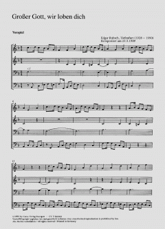 Großer Gott, wir loben dich von Edgar Rabsch (Download) 