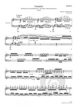 Fantasie für Klavier, Chor und Orchester von Ludwig van Beethoven im Alle Noten Shop kaufen (Einzelstimme)