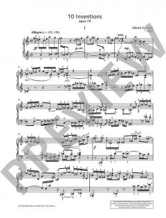 10 Inventions op. 73 von Nikolai Kapustin 
