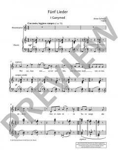 Fünf Lieder von Anno Schreier 
