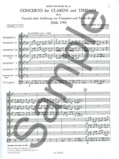 Concerto (Clarini and Timpani) von Johann Ernst Altenburg für 7 Trompeten im Alle Noten Shop kaufen