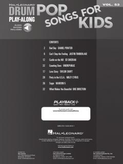 Drum Play-Along Vol. 53: Pop Songs for Kids 