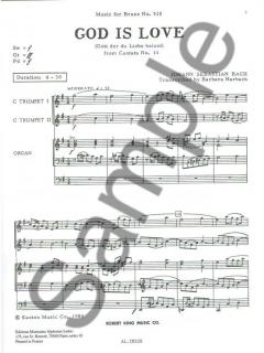 God Is Love von Johann Sebastian Bach für 2 Trompeten und Orgel im Alle Noten Shop kaufen