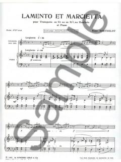 Rene Berthelot: Lamento et Marcietta für Trompete in C oder B und Klavier im Alle Noten Shop kaufen