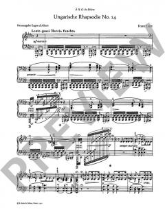 Ungarische Rhapsodie Nr. 14 f-Moll von Franz Liszt (Download) 