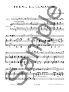 Theme De Concours von Robert Clerisse für Posaune oder Fagott und Klavier im Alle Noten Shop kaufen