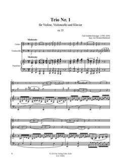 Klaviertrio Nr. 1 d-Moll op. 25 von Carl Reissiger 