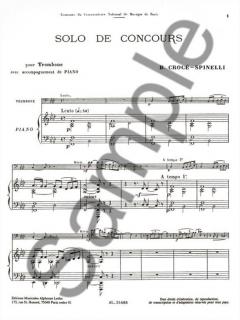 Solo De Concours von Croce-Spinelli für Posaune und Klavier im Alle Noten Shop kaufen
