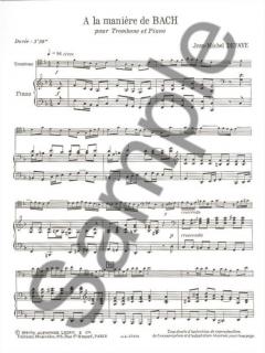 A La Maniere De Bach von Jean-Michel Defaye für Posaune und Klavier im Alle Noten Shop kaufen