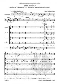 Hiobs Botschaft für Solo-Bariton, gemischten Chor und Bassinstrument ad libitum von Georg Christoph Biller 