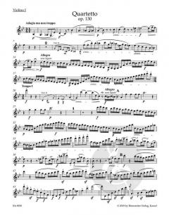 Streichquartett B-Dur op. 130 von Ludwig van Beethoven im Alle Noten Shop kaufen (Stimmensatz)