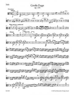 Große Fuge für Streichquartett op. 133 von Ludwig van Beethoven im Alle Noten Shop kaufen (Stimmensatz)