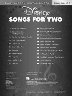 Disney Songs for 2 Trombones 
