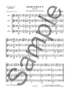 Danse Slave Nr.8 Op.46 von Antonín Dvorák für Hornquartett