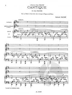 Cantique de Jean Racine op. 11 von Gabriel Fauré 