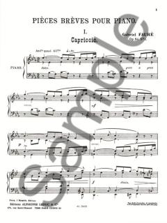 Pieces Breves Op.84 Recueil (Nr.1-8) von Gabriel Fauré 