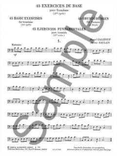 45 Exercices de Base Cycle 1 von Jérôme Naulais für Posaune (Collection Crescendo) im Alle Noten Shop kaufen