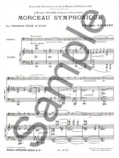 Morceau Symphonique von Philippe Gaubert für Tenorposaune und Klavier im Alle Noten Shop kaufen