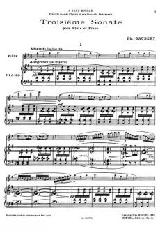 Sonate Nr. 3 von Philippe Gaubert 