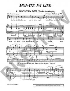 Monate im Lied op. 128 von Wilhelm Rettich (Download) 
