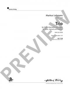 Trio WV 26 für Flöte, Klarinette und Fagott von Lehmann,Markus (Download) 