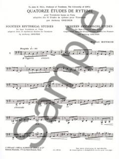 14 Etudes de Rythme von Greiner für Posaune oder Tuba im Alle Noten Shop kaufen