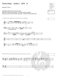 Music Theory Practice Papers 2019 Grade 2 