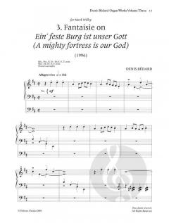 Organ Works 3: Works based on Hymn Tunes von Denis Bédard 