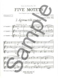 5 Motetten von Orlando di Lasso für 3 Trompeten im Alle Noten Shop kaufen