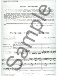 Prelude Fugue et Chaconne En Re Mineur von Johann Pachelbel 