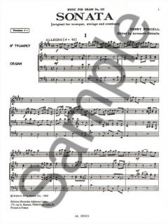 Sonata for Trumpet and Strings von Henry Purcell für Trompete und Orgel im Alle Noten Shop kaufen