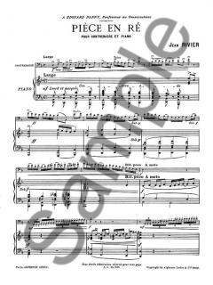 Piece En Re von Jean Rivier 