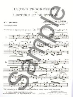 Lecons Progressives De Lecture Et Rythme Vol. 4 von Alain Weber 