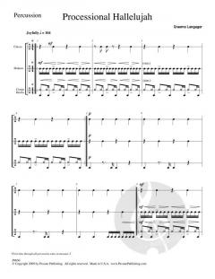 Processional Hallelujah Percussion von Graeme Langager (Download) 