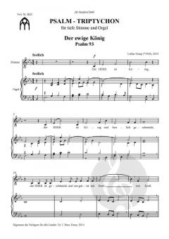Psalm-Triptychon (= Heft 77 der Reihe Sologesänge) von Lothar Graap 