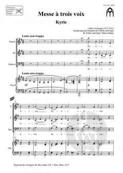 Messe à trois voix von Rochus Dedler 